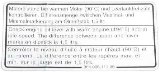 Porsche 911 964 993 Galerija Originalus 96400611100