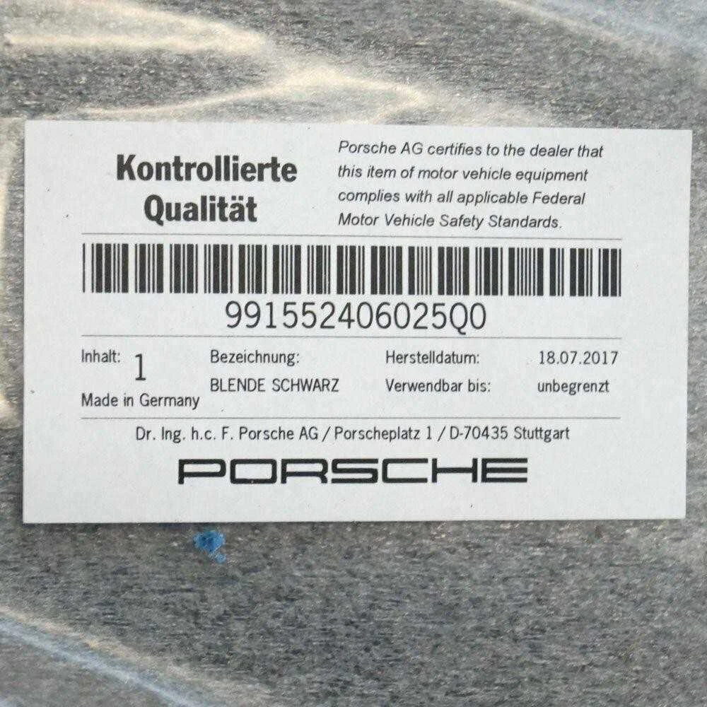 Porsche 911 991 Naujas originalus prietaisų skydelio dešinės pusės dangtelis 991552406025Q0