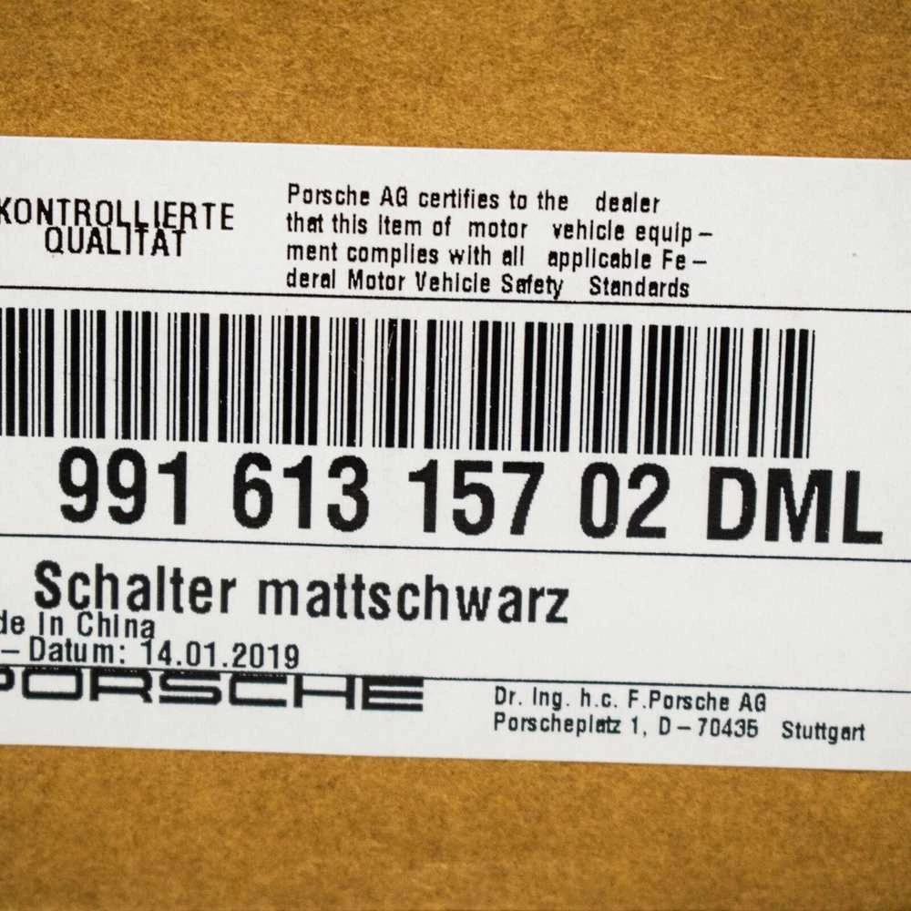 PORSCHE 911 991 priekinių kairės pusės durų lango valdymo jungiklis 99161315702DML NEW GENUINE