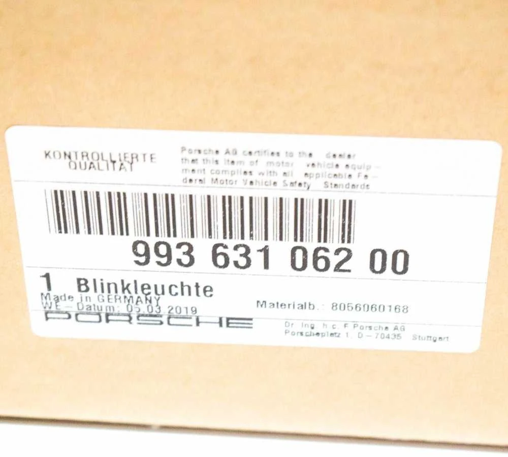 PORSCHE 911 993 Priekinis dešinysis posūkio signalas 99363106200 NAUJAS ORIGINALUS
