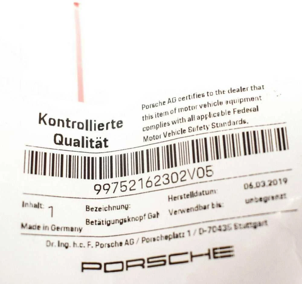 Porsche 911 997 Galvano Sil Valdymo Mygtukas Originalus 99752162302V05