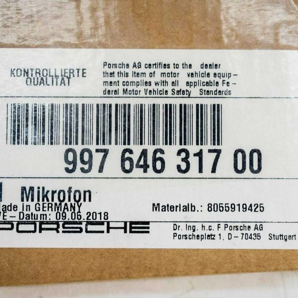PORSCHE 911 997 Mikrofonas 99764631700 2012 Naujas Originalus