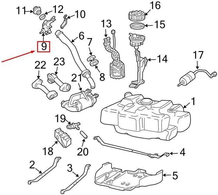 Porsche 911 Boxster 97 - 05 Kuro bako išleidimo vožtuvas ant užpildymo kaklelio 99620114301
