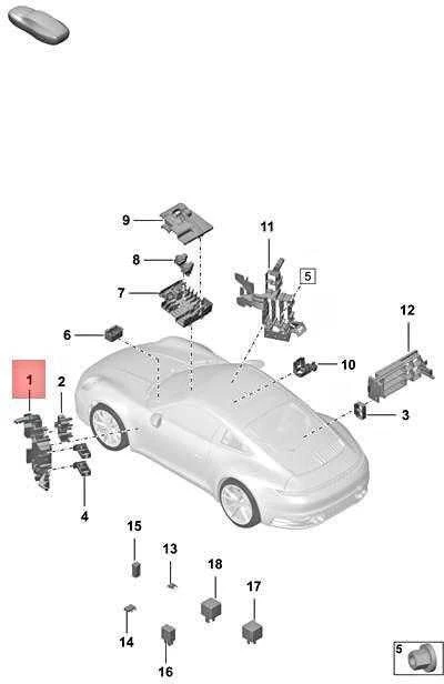 Porsche 911 Carrera Targa 4S Fuse Holder Originalus 992937615