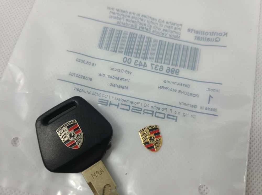 "Porsche 911 Cayenne Boxster" herbo emblema, skirta nuotolinio rakto galvutės pulteliui, originali