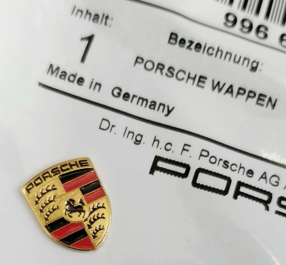 "Porsche 911 Cayenne Boxster" herbo emblema, skirta nuotolinio rakto galvutės pulteliui, originali