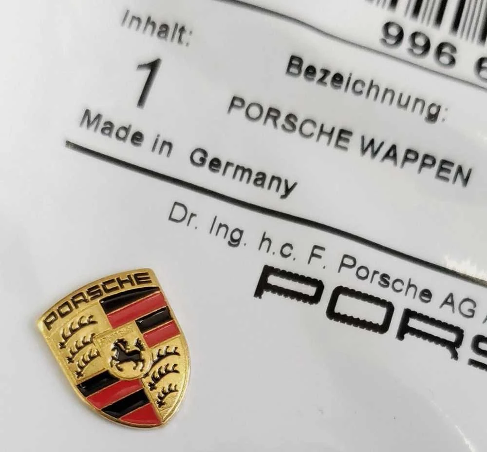 "Porsche 911 Cayenne Boxster" herbo emblema, skirta nuotolinio rakto galvutės pulteliui, originali