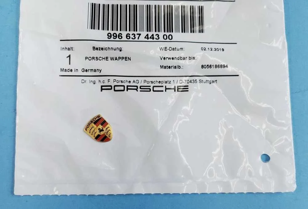 "Porsche 911 Cayenne Boxster" herbo emblema, skirta nuotolinio rakto galvutės pulteliui, originali