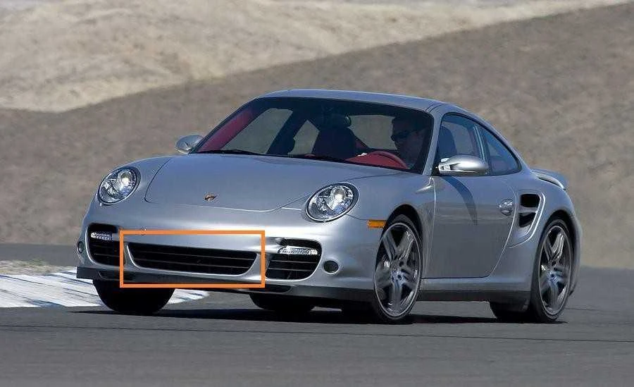 Porsche 911 Turbo 07-09 Priekinis Centrinis Radiatoriaus Įleidimo Grotelės 9975055410201C OEM