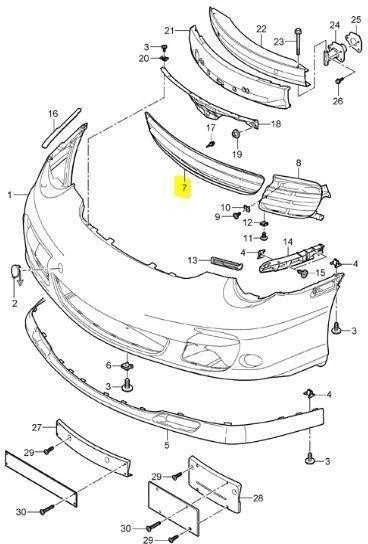 Porsche 911 Turbo 07-09 Priekinis Centrinis Radiatoriaus Įleidimo Grotelės 9975055410201C OEM