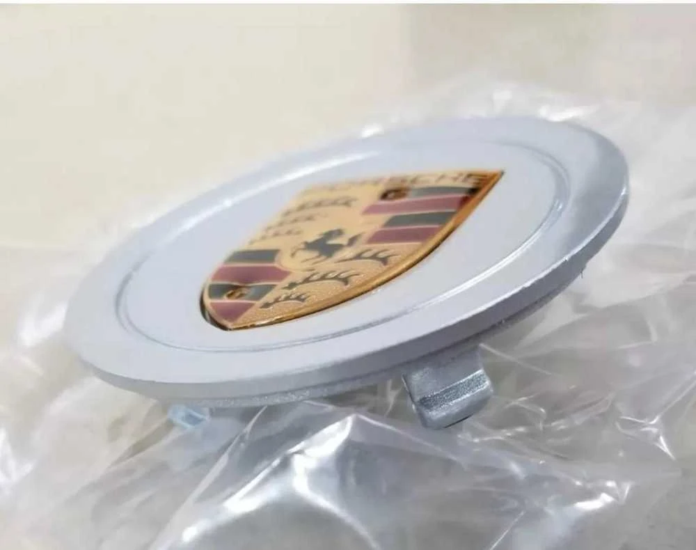"Porsche 993 996" 993 996 Spalvotas herbinis lydinio ratlankio centrinis dangtelis originalus naujas