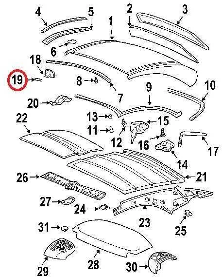 Porsche 996 997 Carrera kietas stogas dangtelis 99656370601 NAUJAS