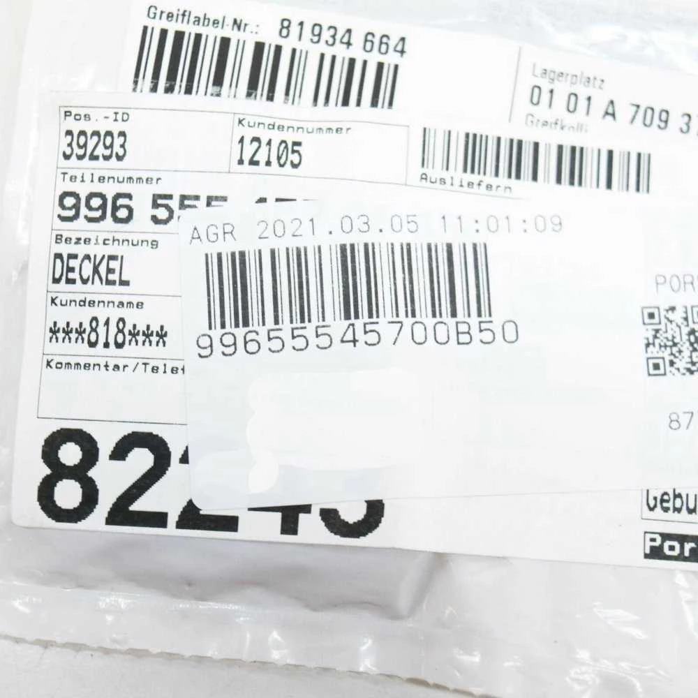 Porsche 997 99 Galvos Skydas Pilkas Originalus 99655545700B50