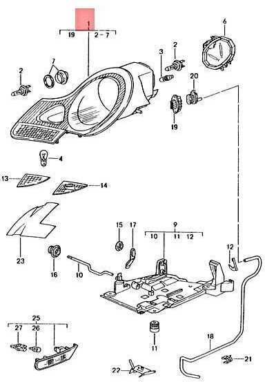 Porsche Boxster 986 1997 2004 Pagrindinis Priekinis Žibintas Originalus 98663113217