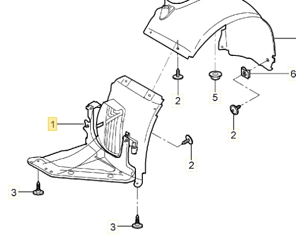 Porsche Boxster 987 Priekinis Sparnas Originalus 98750412305