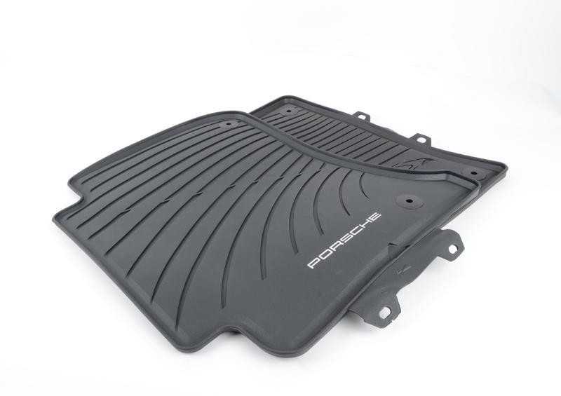 Porsche Cayenne 11-14 Visos oro sąlygos guminės grindų kilimėliai juodi originalūs 958044801571E0