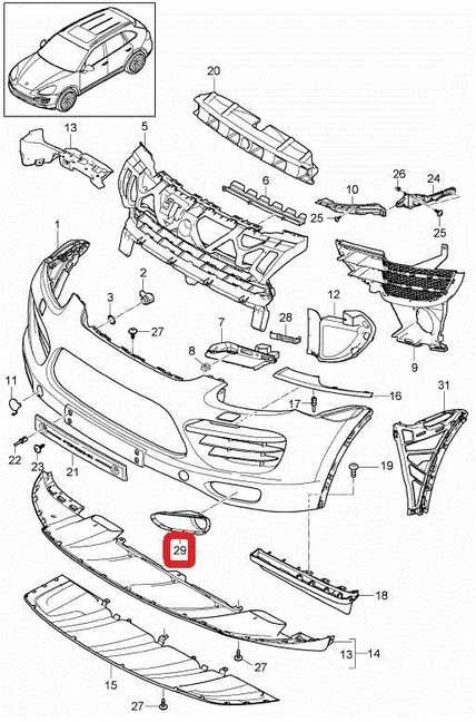 Porsche Cayenne 2010-2014 Priekinio Bamperio Desines Puses Ruko Zibinto Apdailos Laikiklis Originalus 95850509400