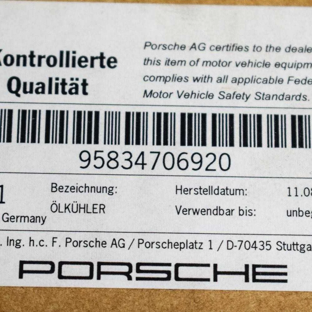 PORSCHE Cayenne 92A 3.6i vairo skysčio alyvos aušintuvas 95834706920 naujas originalus