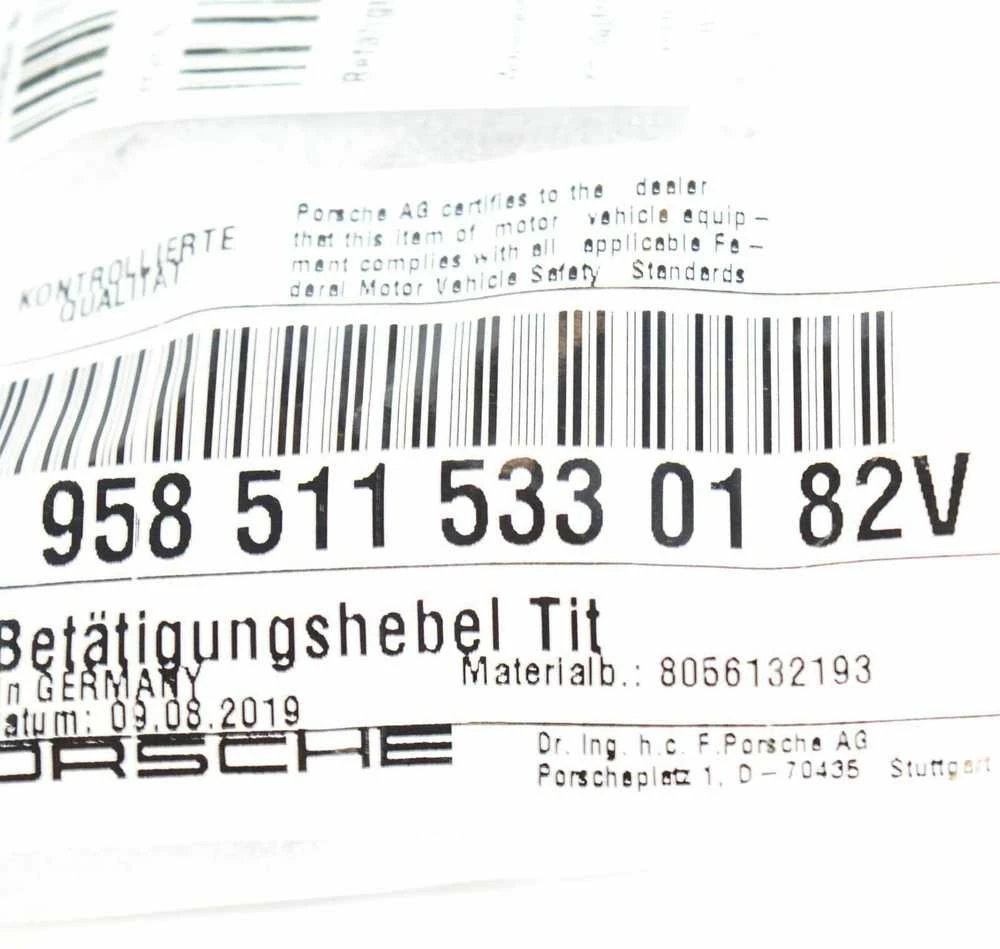 PORSCHE CAYENNE 92A Priekinio Dangčio Veikimo Svirtis RHD 9585115330182V NAUJA ORIGINALI