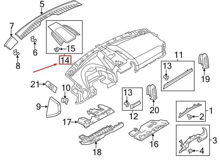 PORSCHE CAYENNE 92A Viršutinė Centrinė Priekinė Panelė 958552189015Q0 NAUJA ORIGINALI
