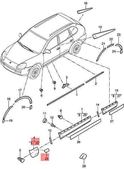 Porsche Cayenne 9P 2007 2010 Trim Right Satin Aliuminis Originalus 955559458034W9