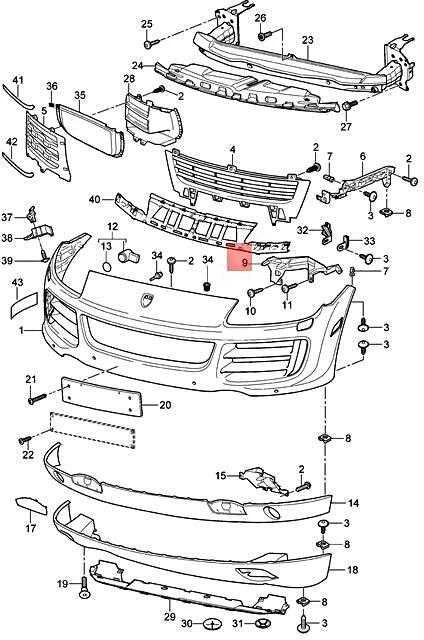 Porsche Cayenne 9P Priekinis Bumperio Gidų Dangtelio Retainer Kairysis Originalus 95550588900