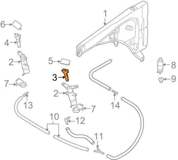 PORSCHE CAYENNE 9PA Dešinės priekinės žibintų plovimo purkštukas 95562816400 NAUJAS ORIGINALUS