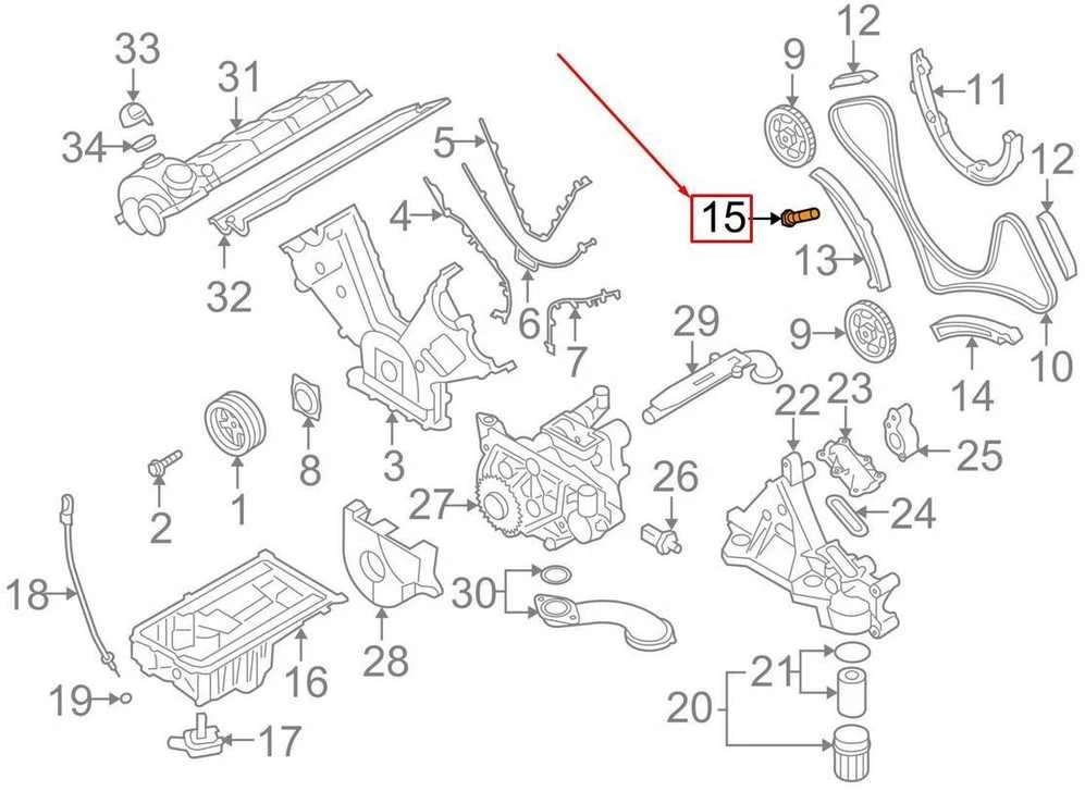 Porsche CAYENNE 9PA Laiko grandinės įtempėjas 94810518002 NAUJAS ORIGINALUS