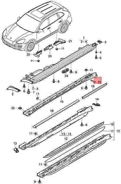 Porsche Cayenne E2 92 2011 2018 Ratų Spoileris Dešinysis Satino Juodas Originalus 958559852009B9
