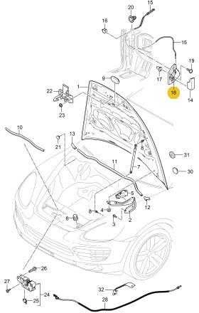 Porsche Cayenne E2 92 Priekinis Gaiduko Atidarymo Rankena Nešėjas LHD Originalus 95851163300