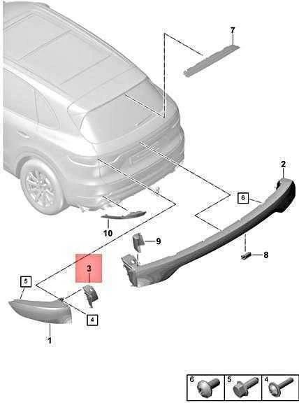 Porsche Cayenne E3 9Y 2018 Originalus 9Y3945428A