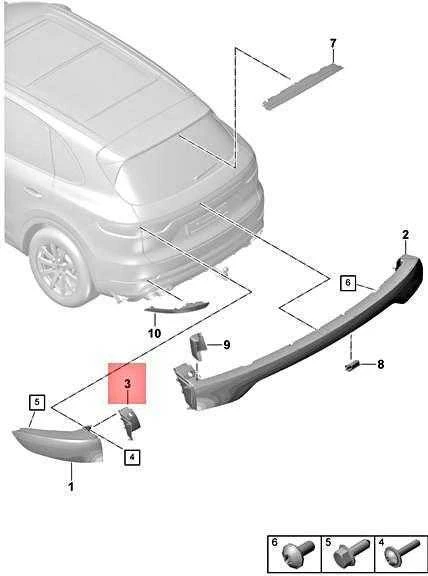 Porsche Cayenne E3 9Y 2018 Originalus 9Y3945428A