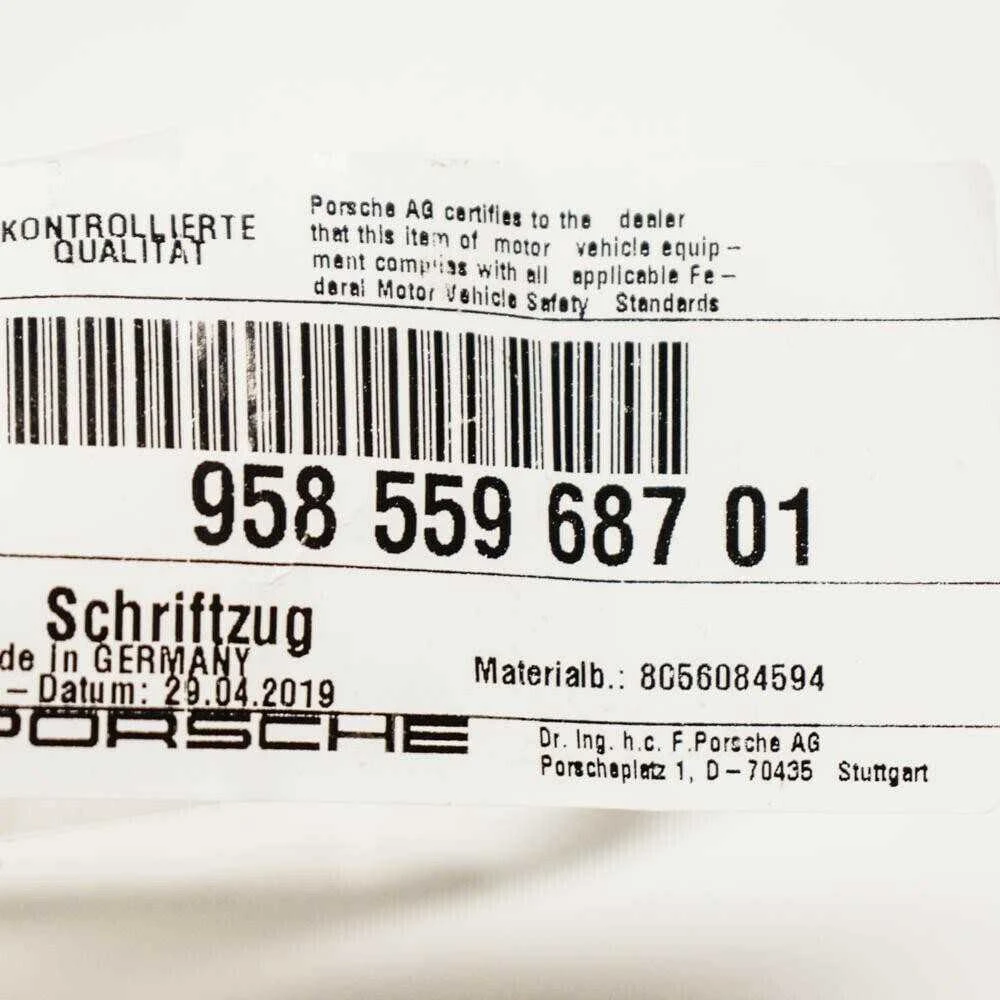 Porsche Cayenne Galinis Emblemas P O R S C H E Ženklelis Chromo Išvaizda Originalus