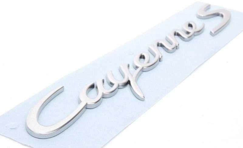 Porsche Cayenne S Bagažo Dangčio Emblema Ženklelis Sidabrinis Originalus 95855967600