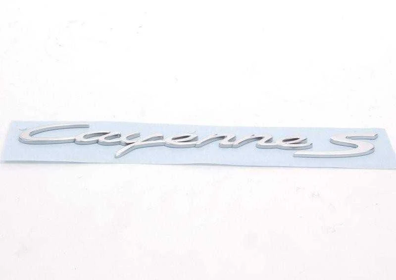 Porsche Cayenne S Bagažo Dangčio Emblema Ženklelis Sidabrinis Originalus 95855967600
