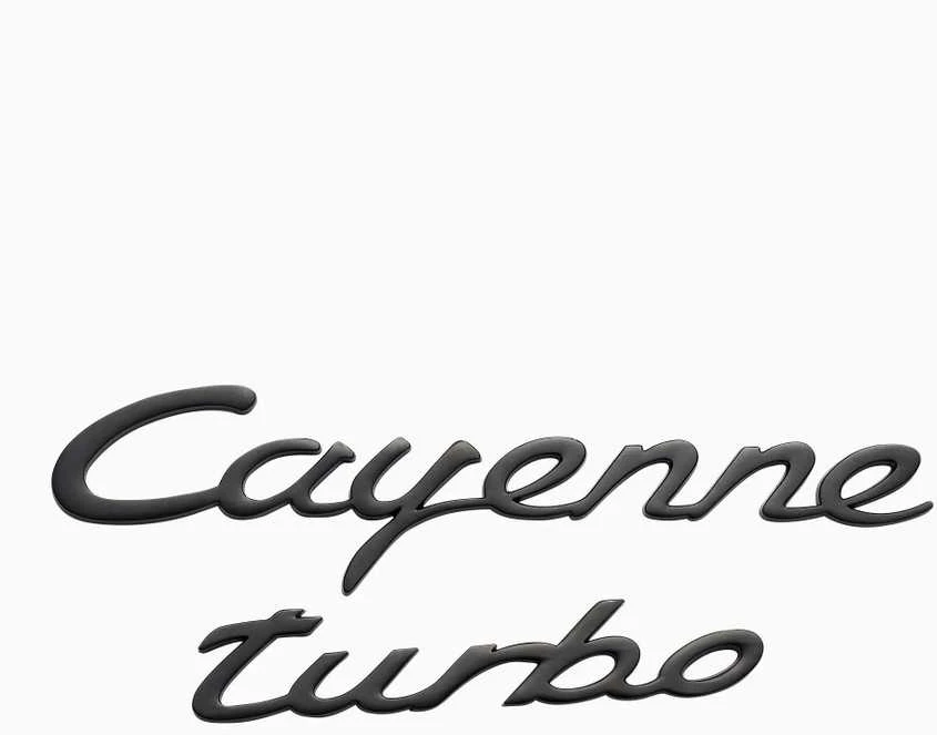 Porsche Cayenne Turbo Magnetų Užrašų Rinkinys 2 Blk Originalus WAP0502200RMSC