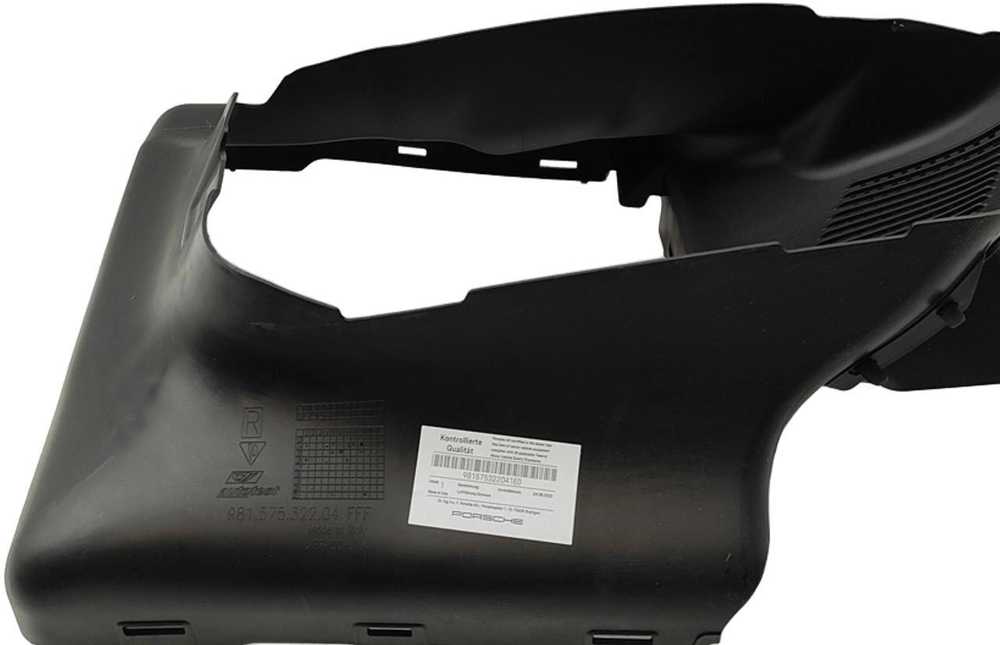 Porsche Cayman 981 2016 Dešinė Juoda Radiatoriaus Palaikymo Oro Gidas Originalus 981575322041E0