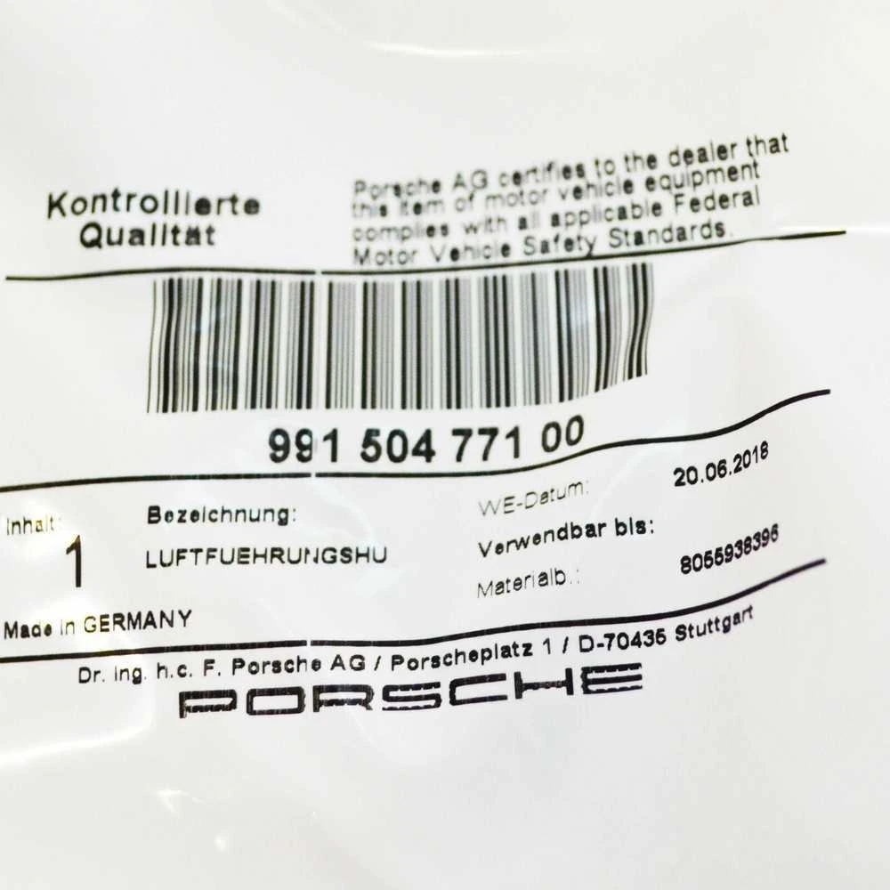 Porsche Cayman 987 Priekinis sparnas kairysis oro deflektorius 99150477100 NAUJAS ORIGINALUS