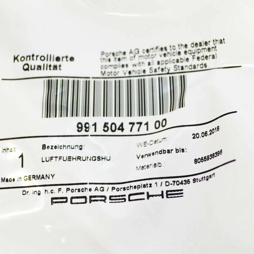 Porsche Cayman 987 Priekinis sparnas kairysis oro deflektorius 99150477100 NAUJAS ORIGINALUS