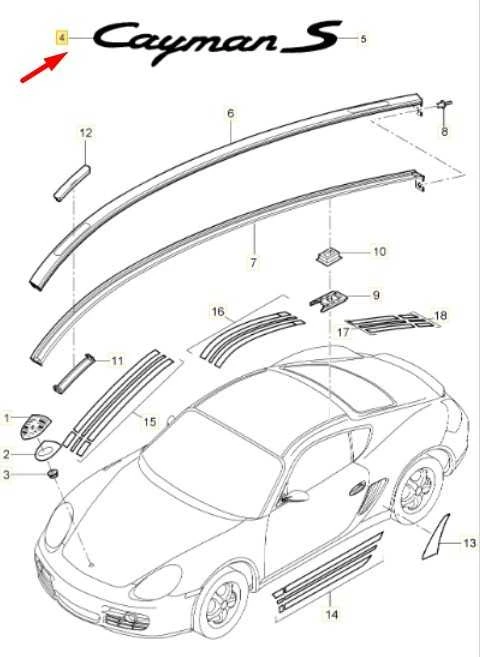 Porsche Cayman 987C Užrašas Originalus 98755998401