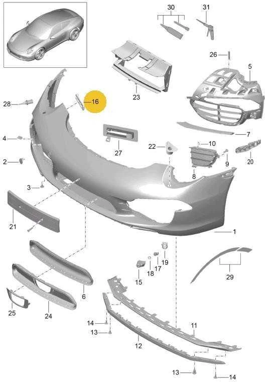 Porsche Cayman Boxster 987 997 Fixing Device Originalus 99750571900
