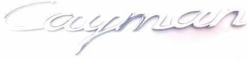 Porsche Cayman emblema insignija logotipas chromas OEM 981C 98155923900