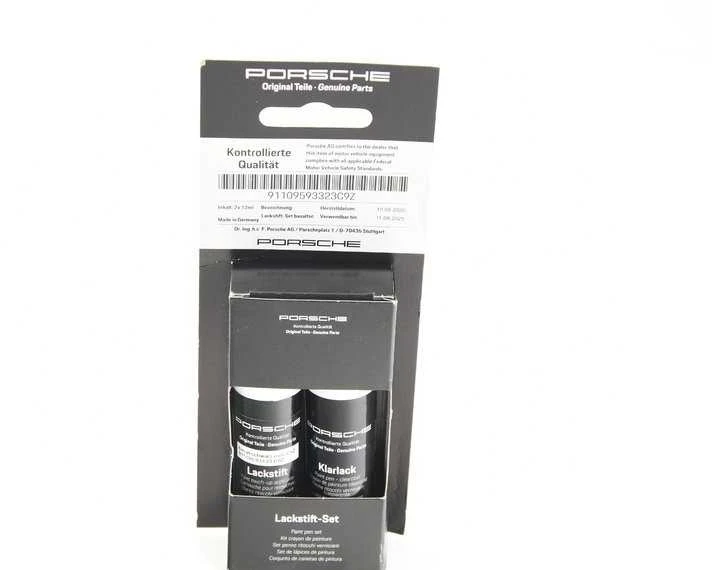 "Porsche" dažų uždažymo rinkinys Bazalto juodos spalvos metalikas originalus 91109593323C9Z