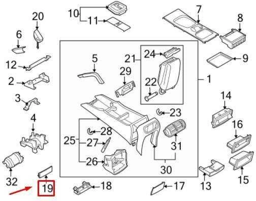 PORSCHE konsolės dangtelis 95555216600A03 95555281500A03