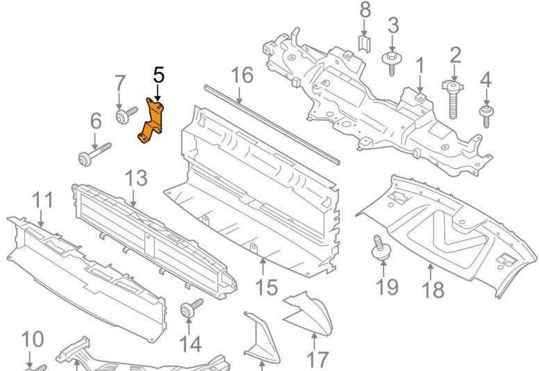 PORSCHE MACAN 95B dešinės pusės radiatoriaus atramos laikiklis 95B807334A NEW GENUINE