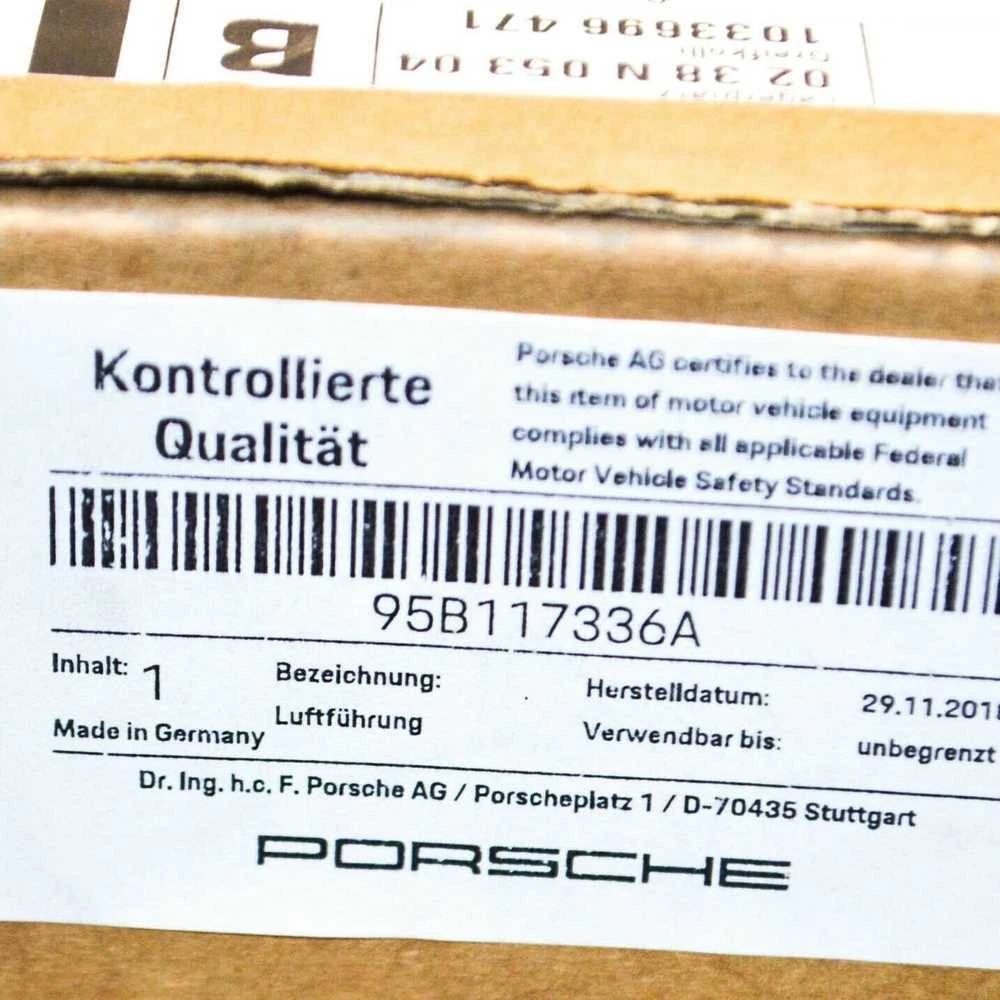Porsche Macan 95B Priekinis Dešinysis Aušinimo Oro Kanalas Originalus 95B117336A
