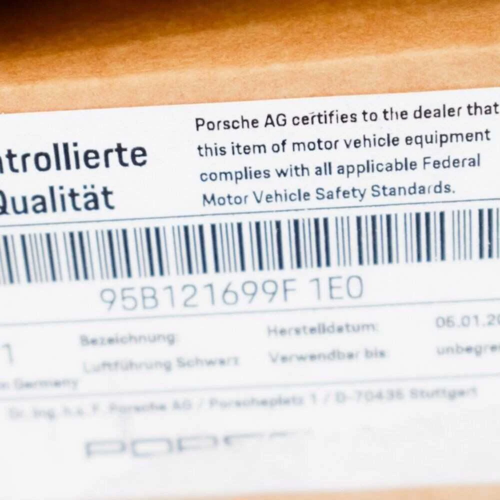 Porsche Macan 95B Radiatoriaus kairės pusės oro kanalo atrama 95B12161699F1E0 NAUJAS GENUINALUS