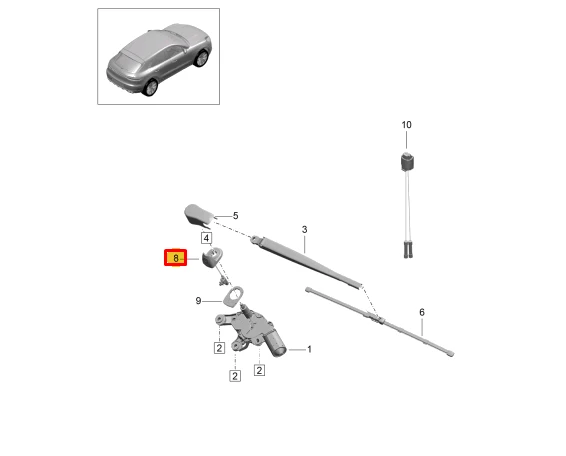 Porsche Macan 95B2 Galinio Luiko Aktivavimo Mygtukas Originalus 95B927227AY