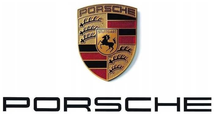 "Porsche" odinis raktų pakabukas su herbu Raudonas raktų pakabukas Grandinėlė Žiedas Originalus WAP0500920E