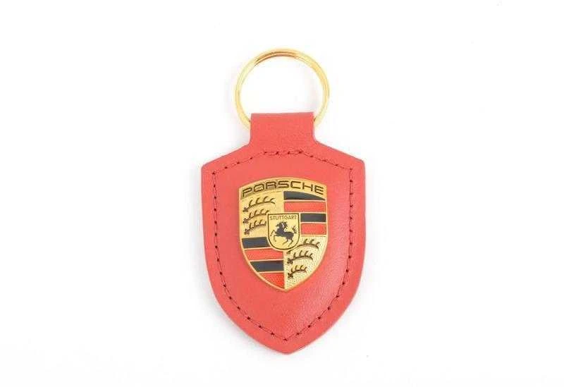 "Porsche" odinis raktų pakabukas su herbu Raudonas raktų pakabukas Grandinėlė Žiedas Originalus WAP0500920E